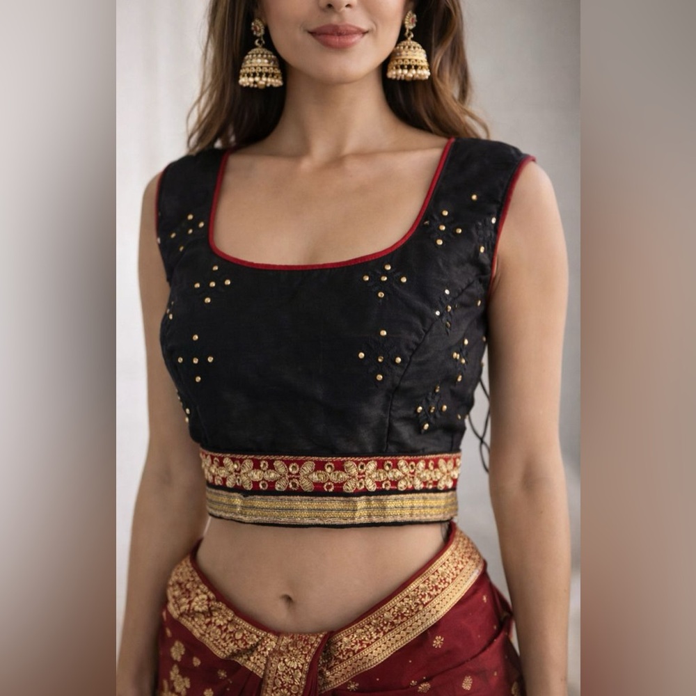 Chic Black and Gold Women's Blouse